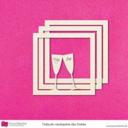 Shaker box 13x13 ślubne kieliszki