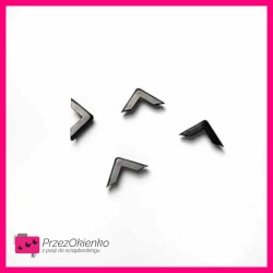 Narożniki albumowe czarne 16mm, 2 pary
