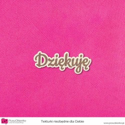 Napis grawerowany "Dziękuję"