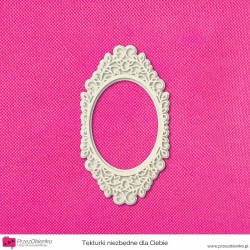 Ramka owalna ażurkowa warstwowa