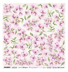 Blooming Magnolia Flowers - Arkusz Do Wycinania