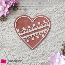 Serce a'la piernik 03 (warstwowe, dwukolorowe)