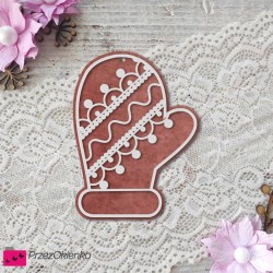 Rękawiczka a'la piernik 02 (warstwowa, dwukolorowa)