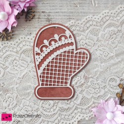 Rękawiczka a'la piernik 03 (warstwowa, dwukolorowa)