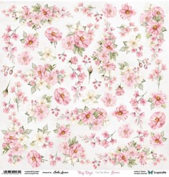 Rosy Days Flowers - Arkusz Do Wycinania