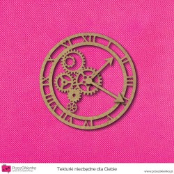 Zegar mały z trybikami (14cm) HDF