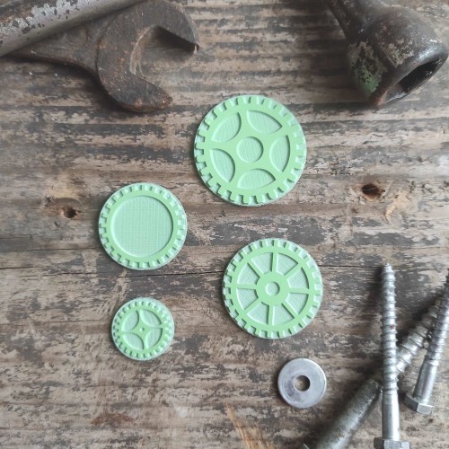 stemple gumowe kola zebate scrapbooking
