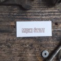 stempel gumowy napis meski swiat scrapbooking przez okienko