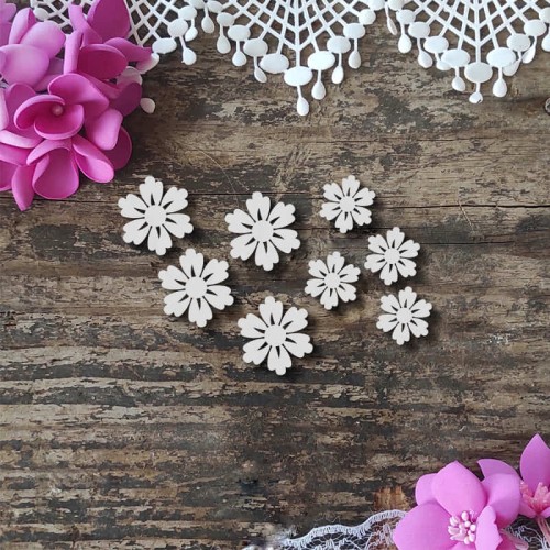 kwiatki mini tekturki scrapbooking