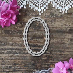 Ramka owalna warstwowa delikatny ażur