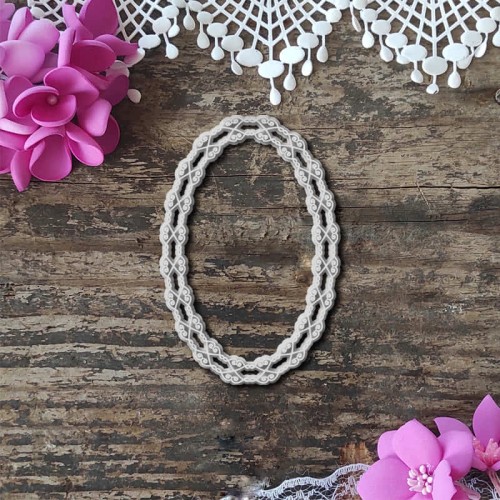 ramka owalna warstwowa idealna na kartke DL tekturki scrapbooking