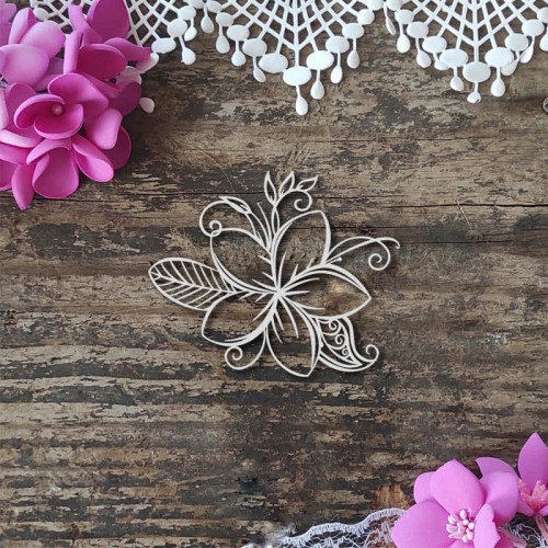 kwiat azurkowy tekturki scrapbooking