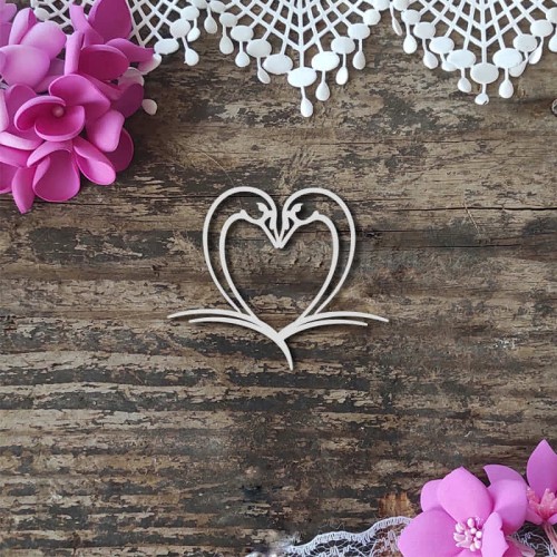 labedzie serce tekturki scrapbooking