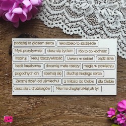 Zestaw 20 mini napisów idealne do ATC