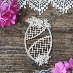 Warstwowa, świąteczna ramka z dzwoneczkami i gałązkami