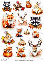 Leśne zwierzęta 01 - arkusz cyfrowy