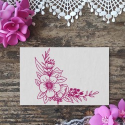 Stempel narożnik kompozycja kwiatowa