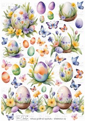 Wielkanoc 04 - pisanki i motyle