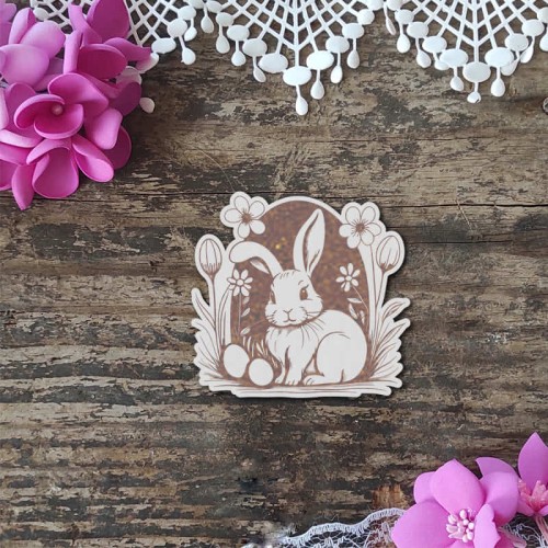 Kroliczek wielkanocny nocą tekturki scrapbooking.jpg