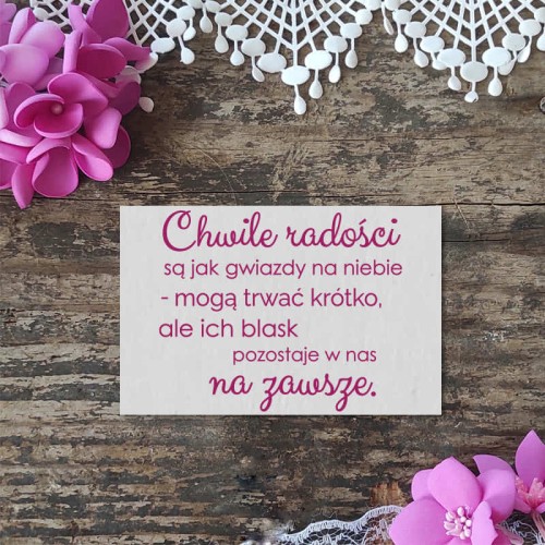 napis chwile radosci są jak gwiazdy odbicie stempel gumowy scrapbooking.jpg