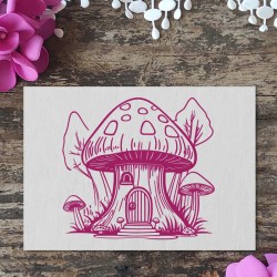 Stempel domek grzybek 02