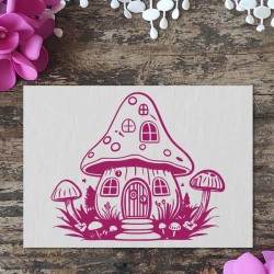 Stempel domek grzybek 01