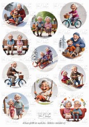 Babcia i dziadek 03- arkusz A4