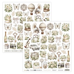 Arkusz z elementami do wycinania 30x30 Romantic Garden ScrapBoys 
