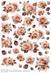 Jesienne róże - arkusz cyfrowy