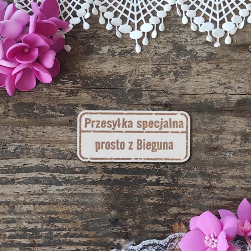 napis grawerowany przesylka specjalna prosto z bieguna.jpg