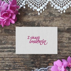 Stempel napis "Z okazji imienin"