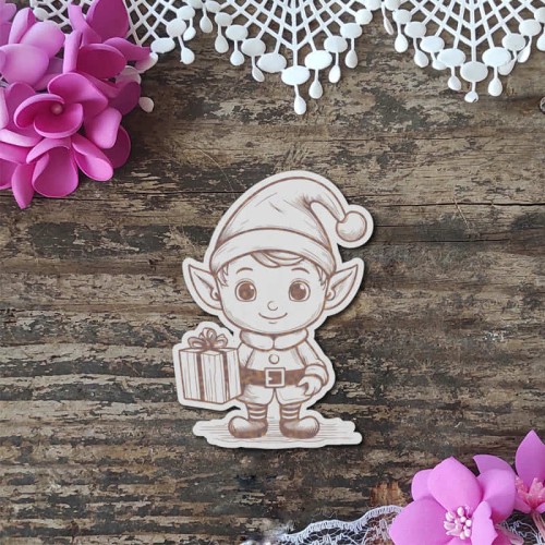 elf z prezentem grawerowana tekturka.jpg