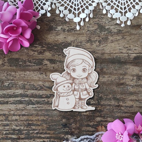 elf z bałwankiem grawerowana tekturka.jpg