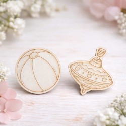 Grawerowany zestaw piłka i bączek