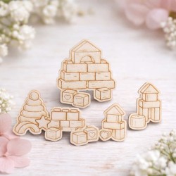 Grawerowany zestaw klocków