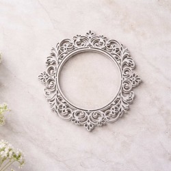 Ramka okrągła warstwowa z zawijaskami wzór 01