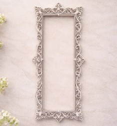 Ramka prostokątna warstwowa z zawijaskami idealna na DL