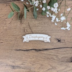 Grawerowany napis „Dziękujemy” – banerek