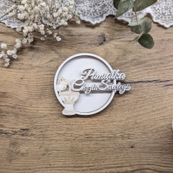 Shaker Box „Pamiątka Chrztu Świętego” z chrzcielnicą
