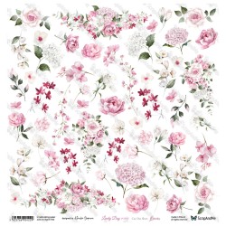 Lovely Day IN PINK - Flowers - arkusz do wycinania Scrap And Me