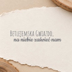 Stempel napis "Betlejemska Gwiazdo..."