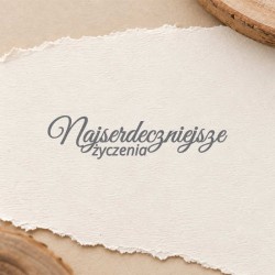 Stempel napis "Najserdeczniejsze życzenia"