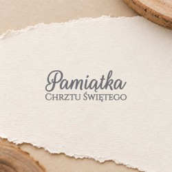 Stempel napis "Pamiątka Chrztu Świętego" 02