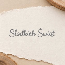 Stempel napis "Słodkich Świąt"