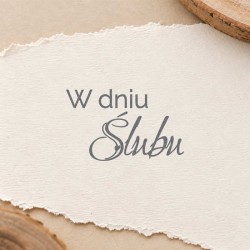 Stempel napis "W dniu Ślubu"