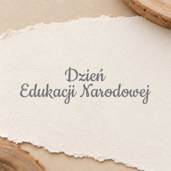 Stempel napis "Dzień Edukacji Narodowej"