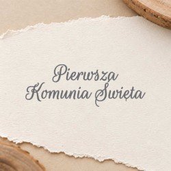 Stempel napis "Pierwsza Komunia Święta"