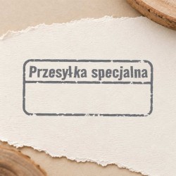 Stempel etykietka Przesyłka specjalna