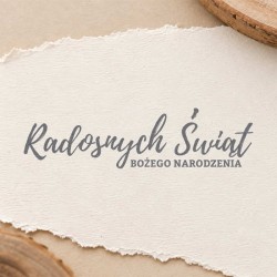 Stempel napis "Radosnych Świąt Bożego Narodzenia"