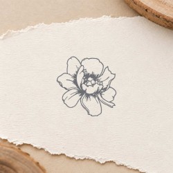 Stempel - kwiat 03 - PIWONIA